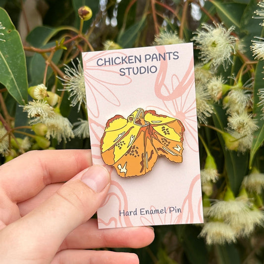 Enamel Pin: Frilled-Neck Lizard