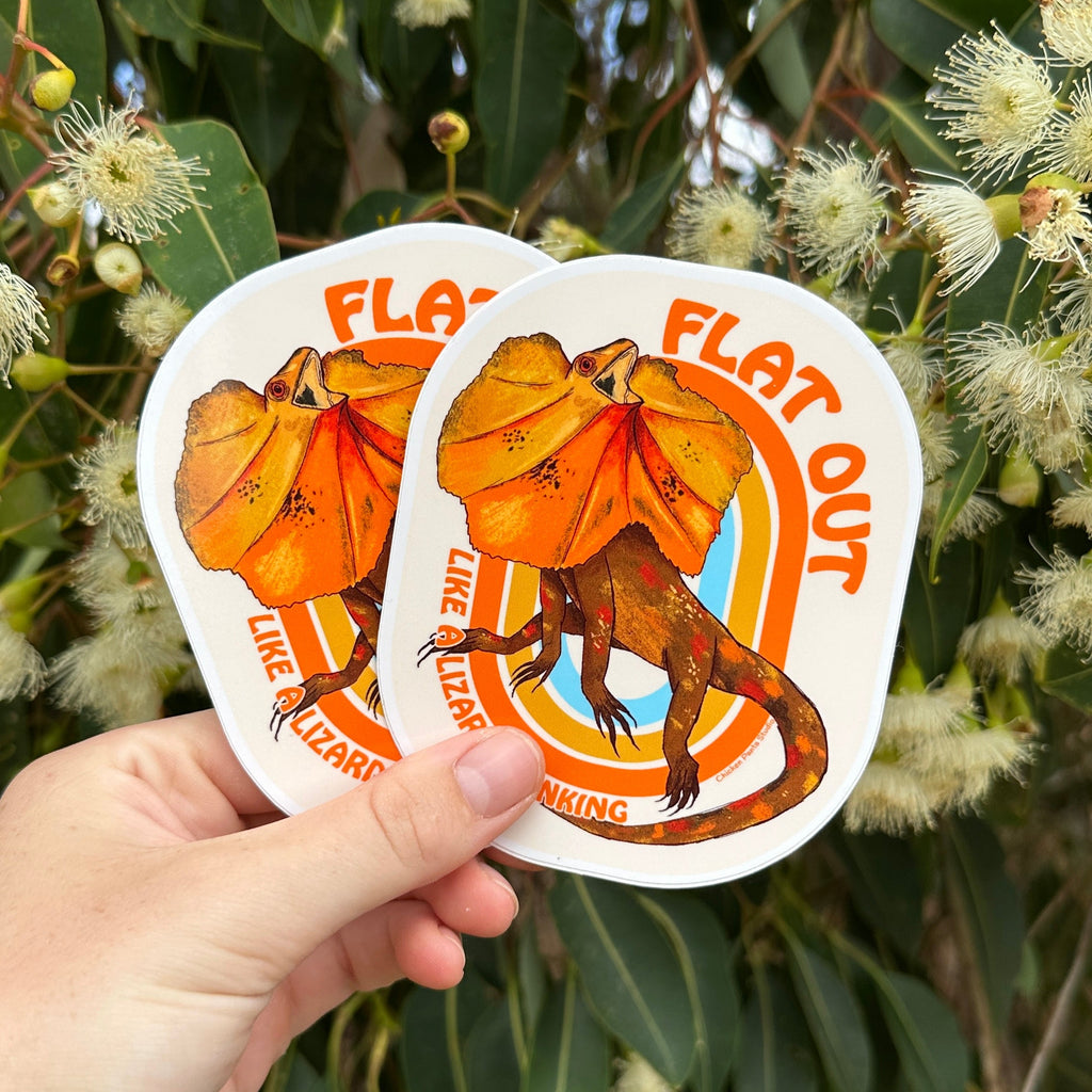 Sticker: Frilled-Neck Lizard