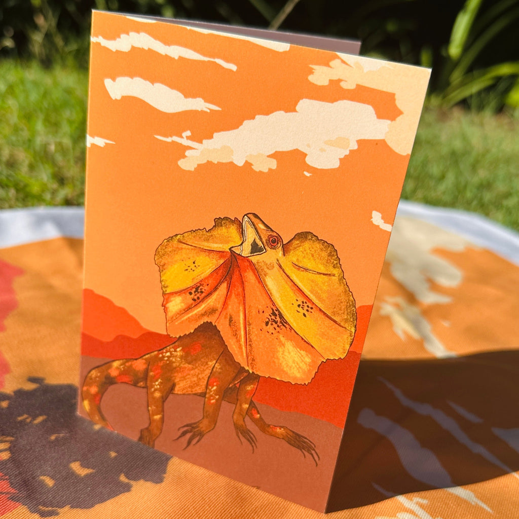 Card: Frilled-Neck Lizard