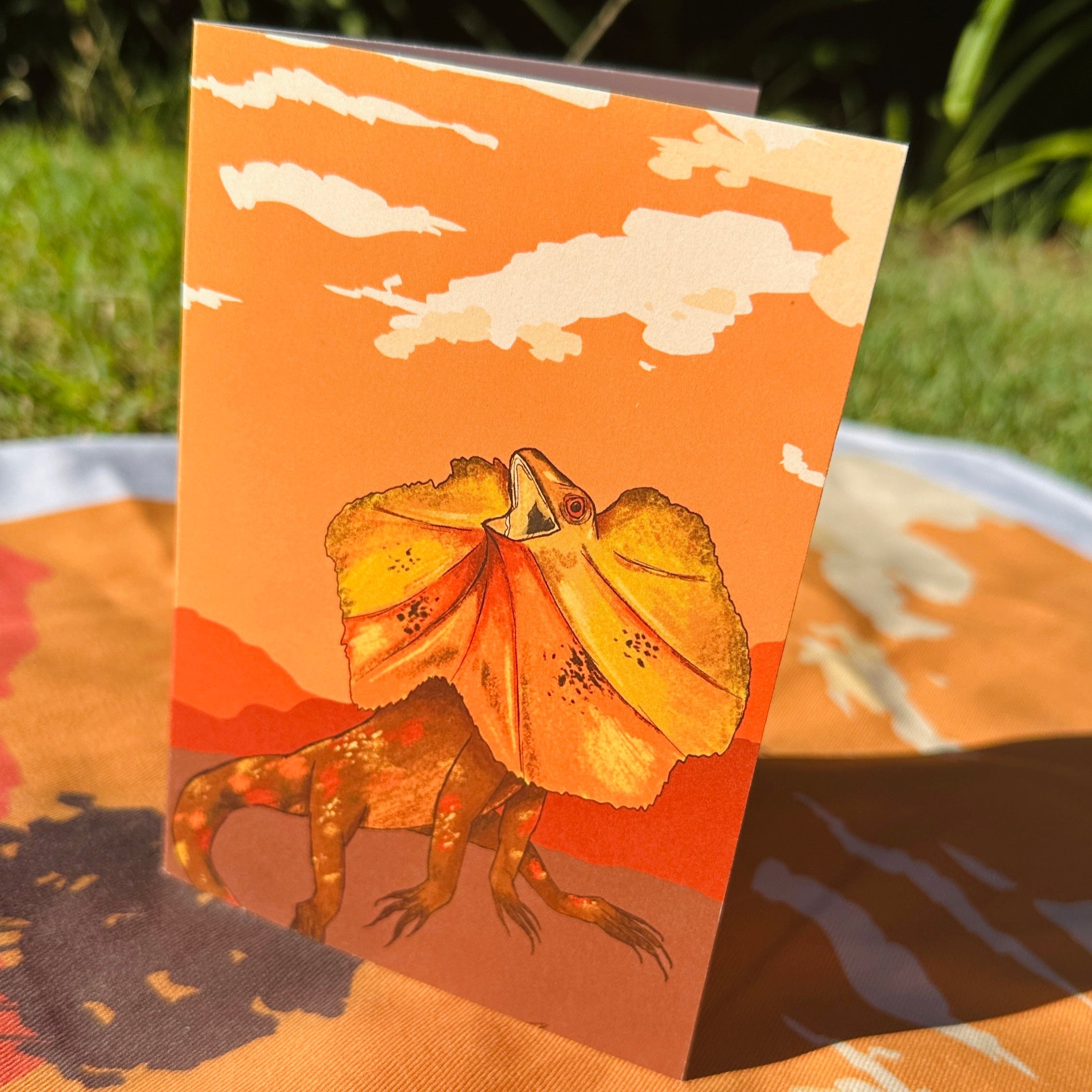 Card: Frilled-Neck Lizard