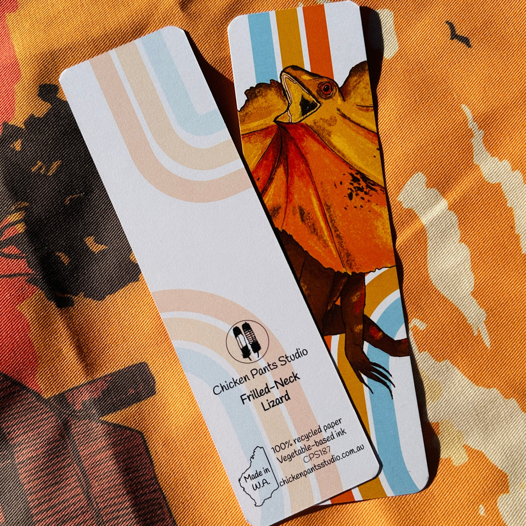 Bookmark: Frilled Neck Lizard