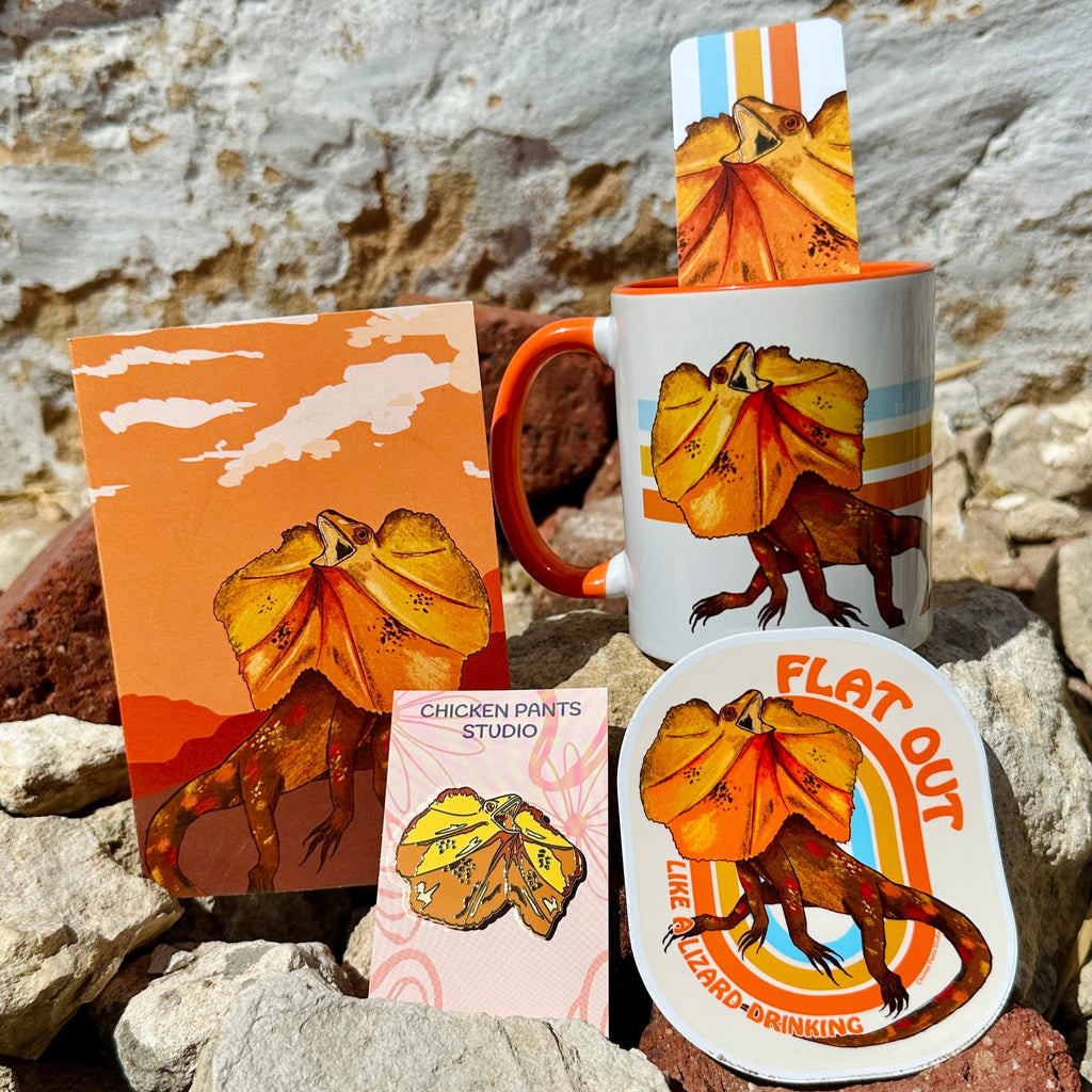 Card: Frilled-Neck Lizard