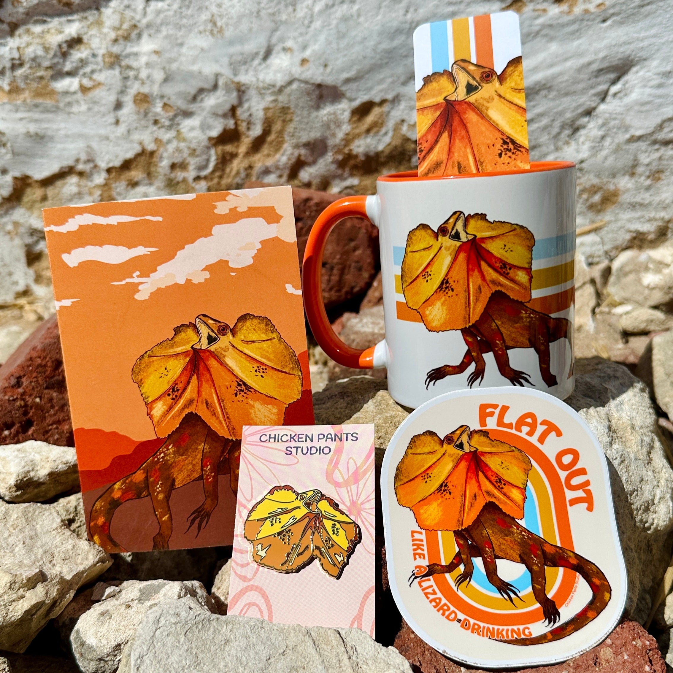 Card: Frilled-Neck Lizard