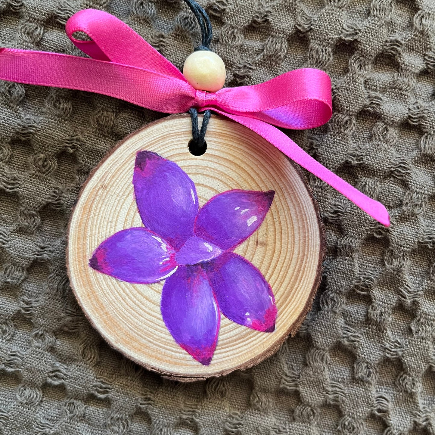 Ornament: Purple Enamel Orchid