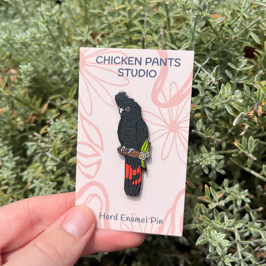 Red-Tailed Black Cockatoo Male Enamel Pin