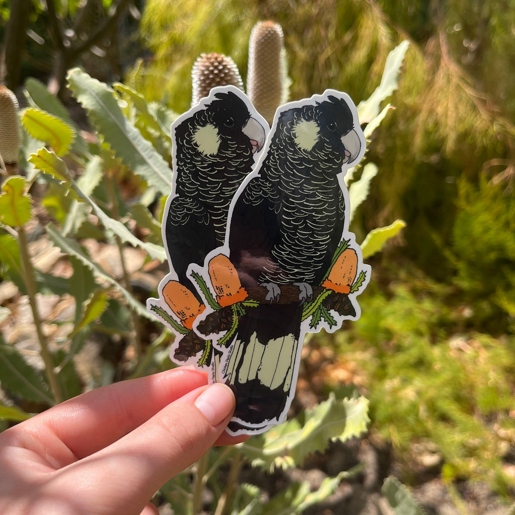 Big Black Cockatoo 8-Pack Sticker Set