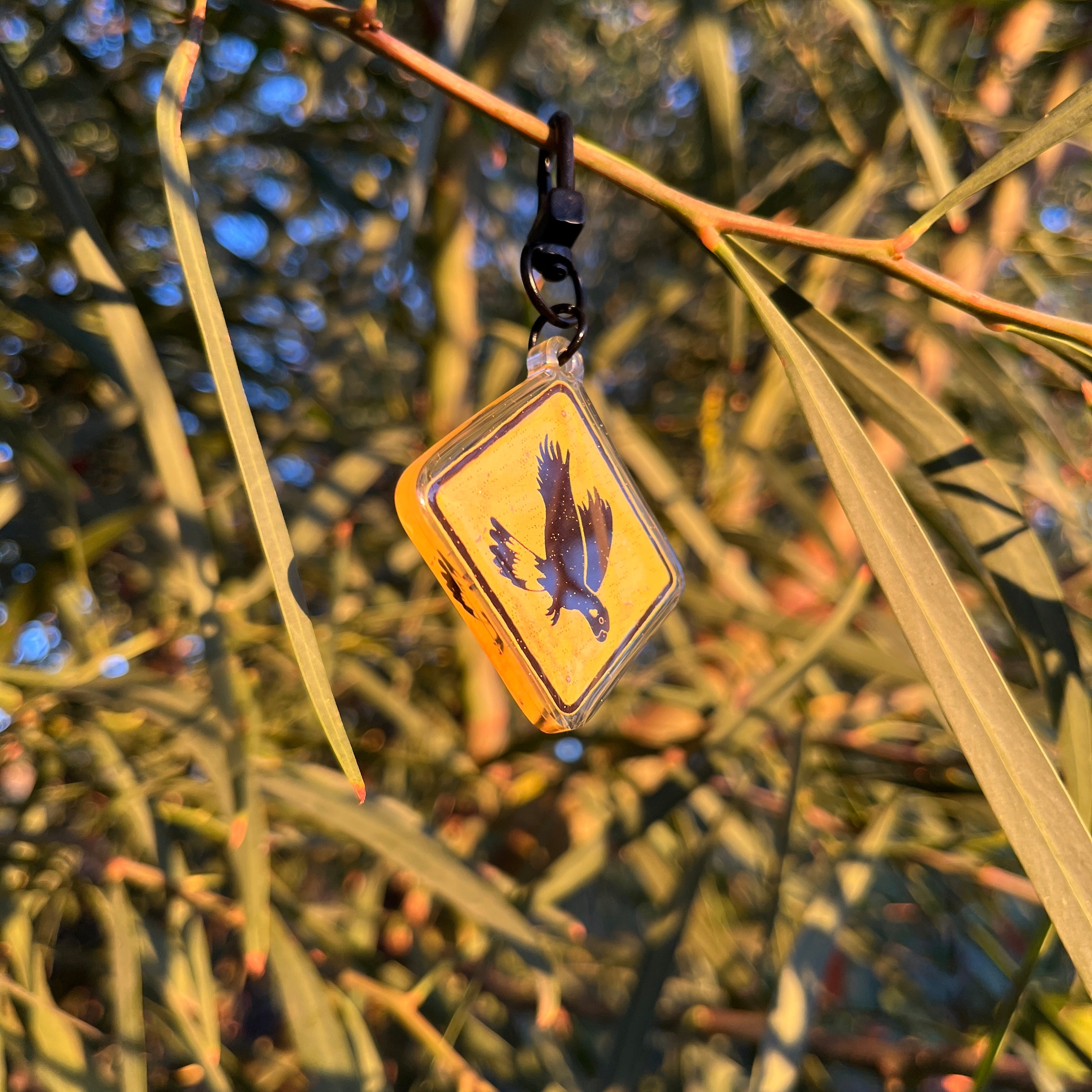 Keychain: Black Cockatoo Sign