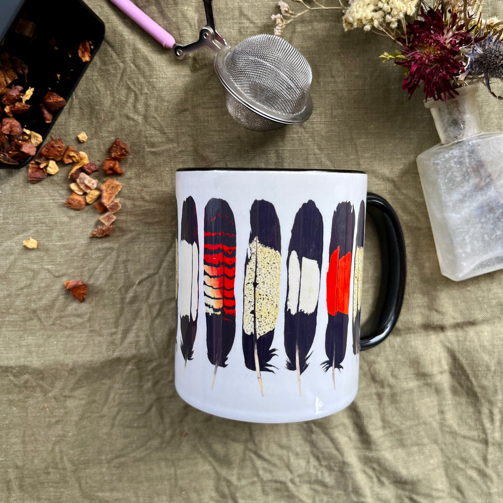 Mug: Mixed Black Cockatoo Feather