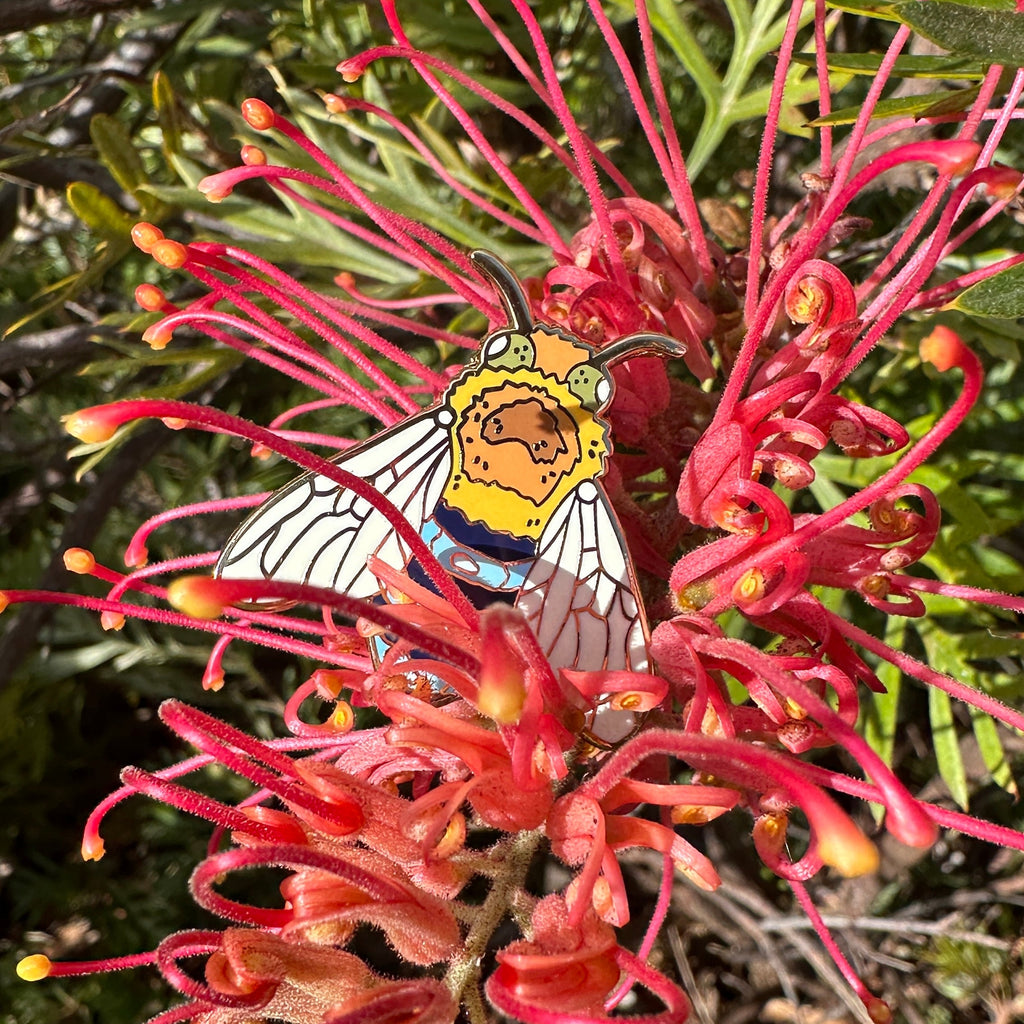 Enamel Pin: Blue Banded Bee