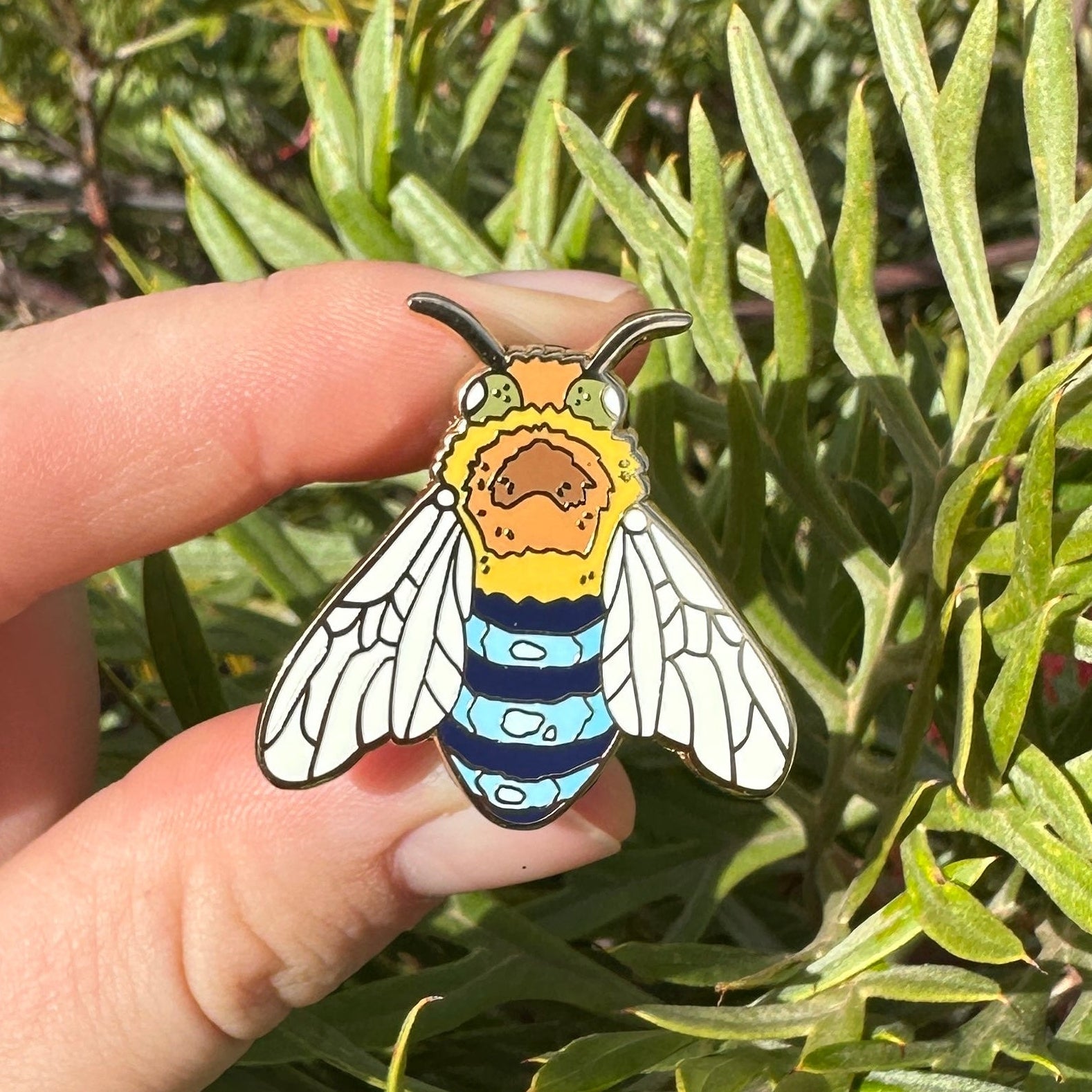 Enamel Pin: Blue Banded Bee