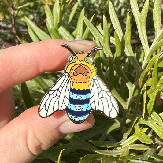 Enamel Pin: Blue Banded Bee