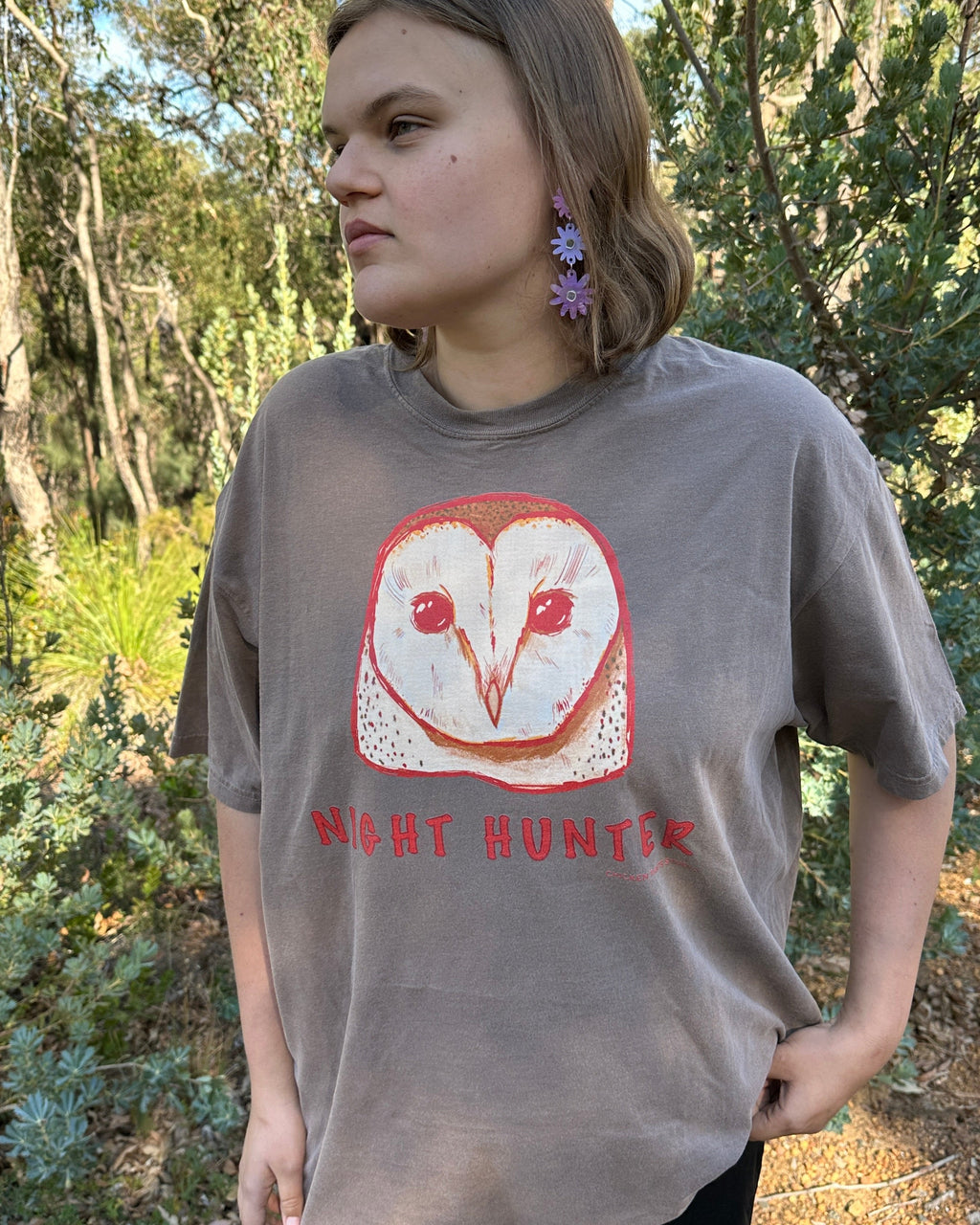 T-shirt: Barn Owl ~ Espresso