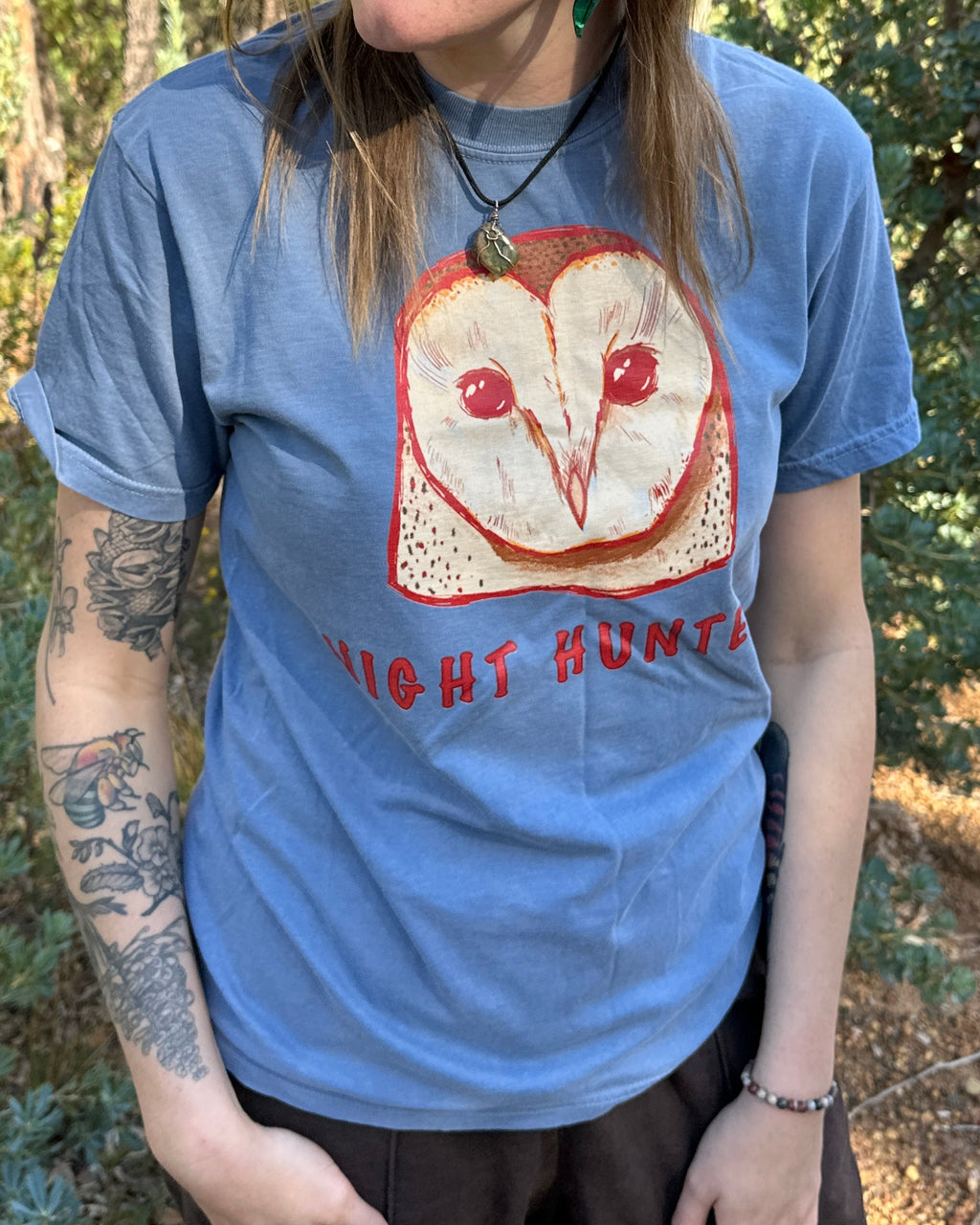 T-shirt: Barn Owl ~ Blue Jean