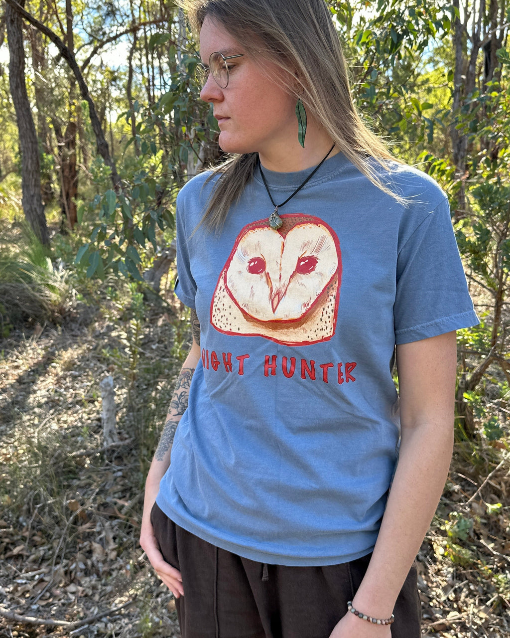 T-shirt: Barn Owl ~ Blue Jean
