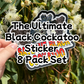 Big Black Cockatoo 8-Pack Sticker Set