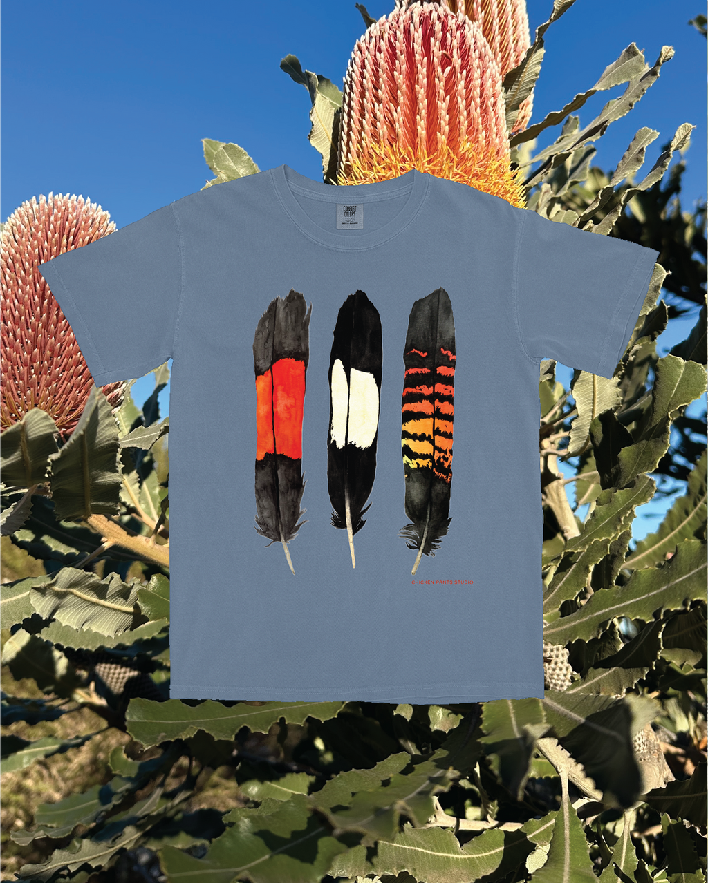 T-shirt: Feather ~ Blue Jean