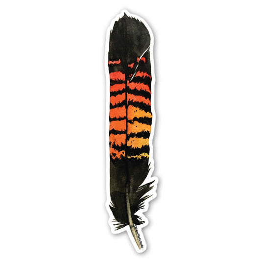 Red-Tailed Black Cockatoo Female Feather Sticker