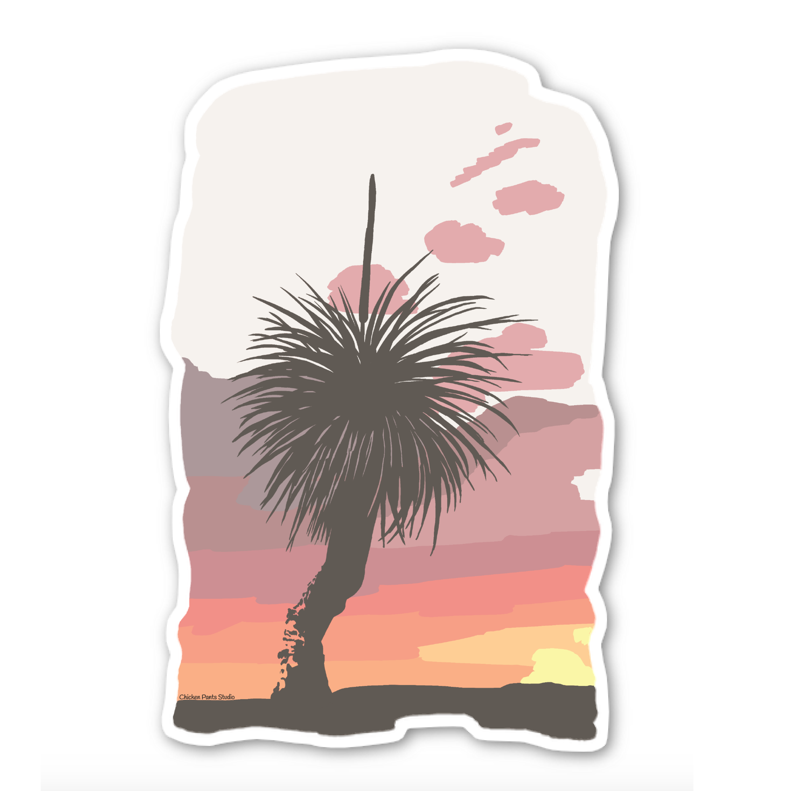 Sticker: Grasstree Sunset