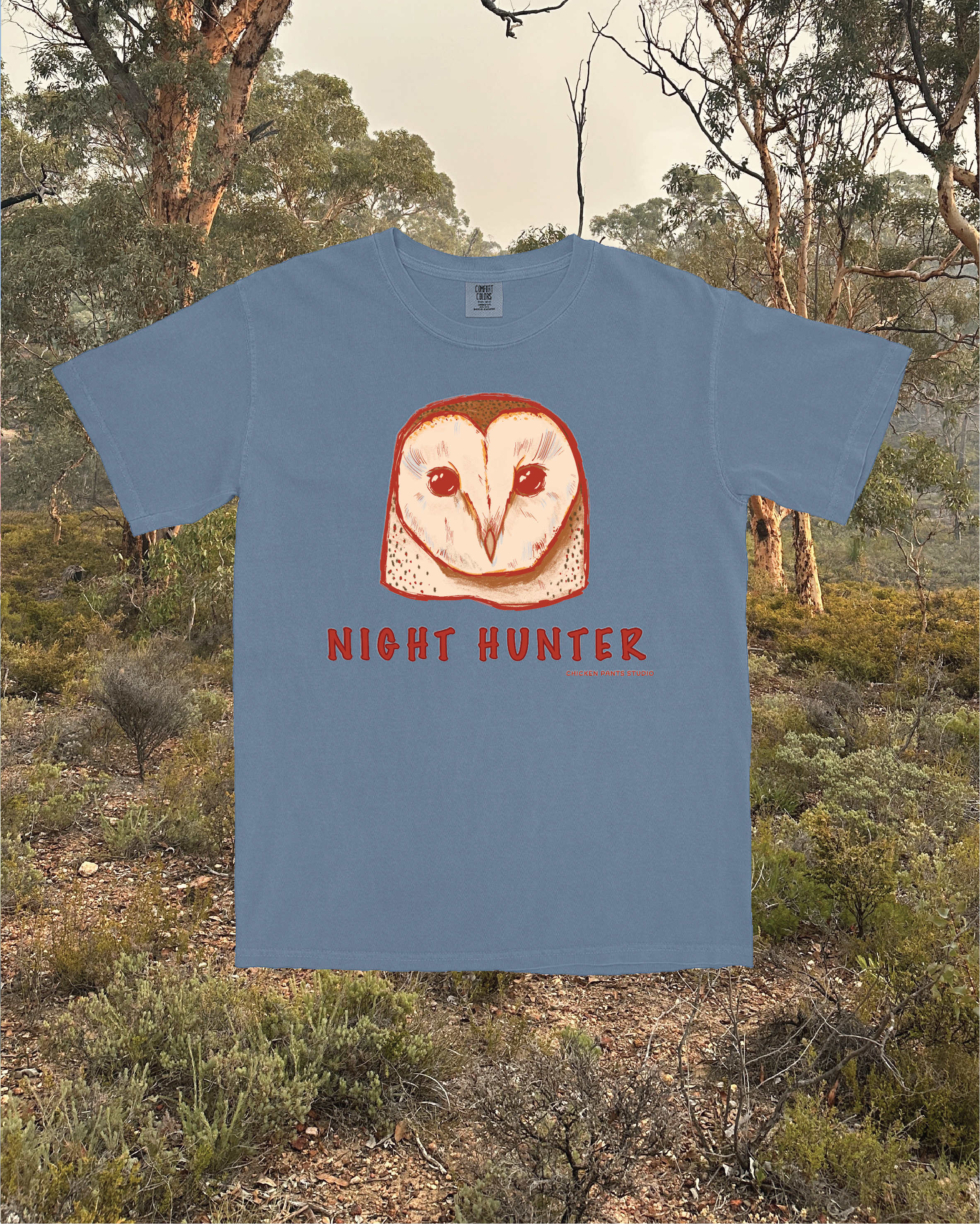 T-shirt: Barn Owl ~ Blue Jean