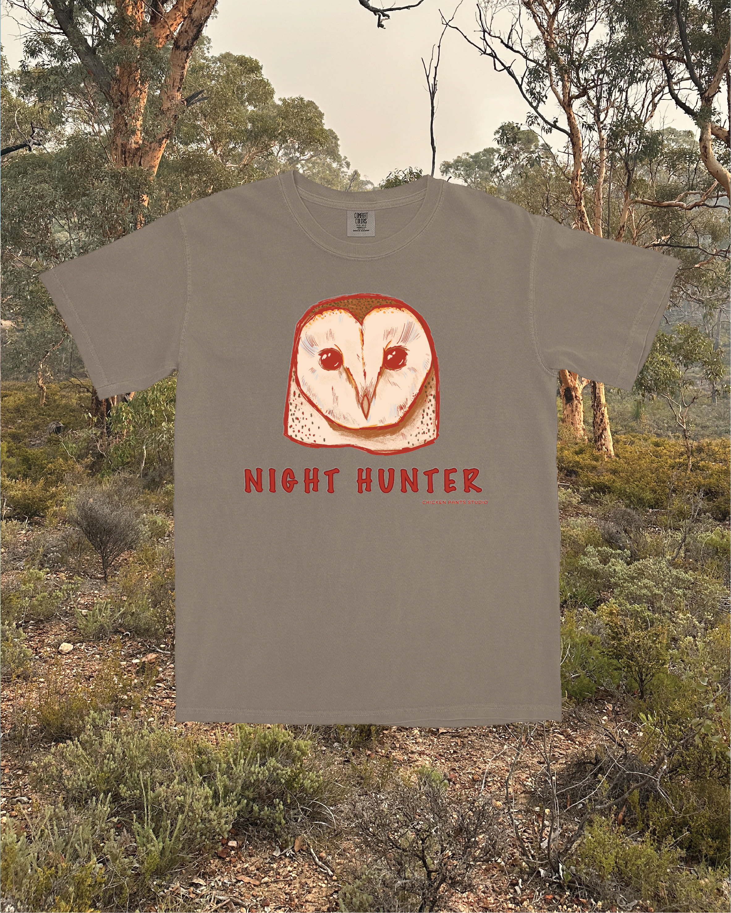 T-shirt: Barn Owl ~ Espresso