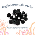 Spare rubber pin backs