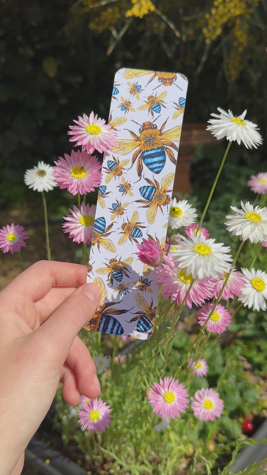 Bookmark: Blue-Banded Bee