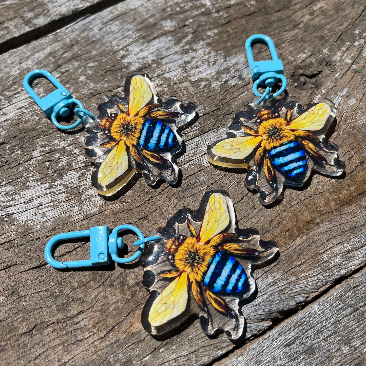 Keychain: Blue-Banded Bee