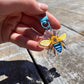 Keychain: Blue-Banded Bee