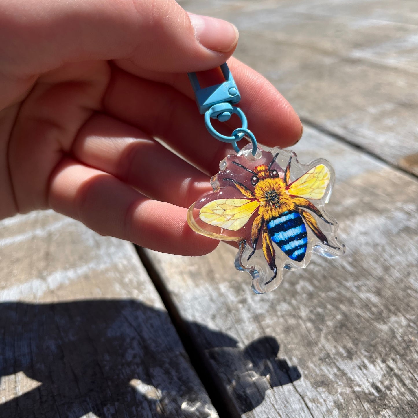 Keychain: Blue-Banded Bee