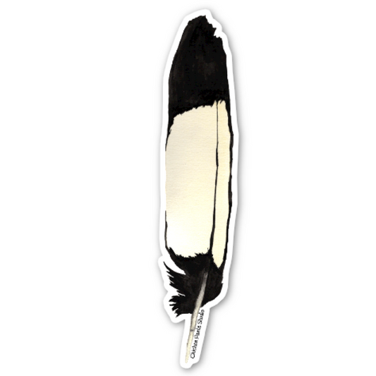 Carnaby's Black Cockatoo Feather Sticker