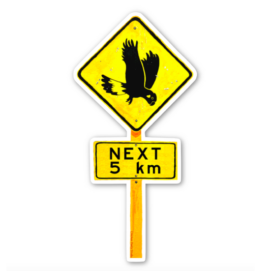 Black Cockatoo Sign Sticker